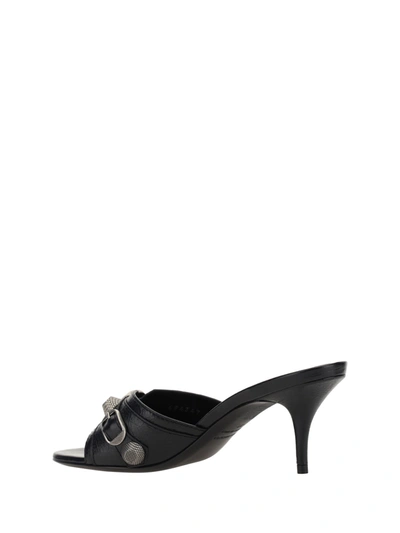 Shop Balenciaga "cagole" Sandals In Black