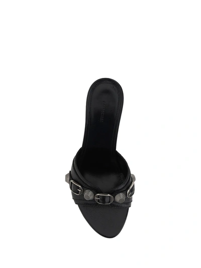 Shop Balenciaga "cagole" Sandals In Black