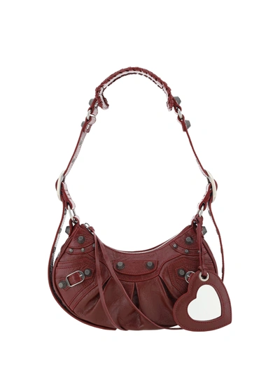 Shop Balenciaga Shoulder Bags In Brick Red