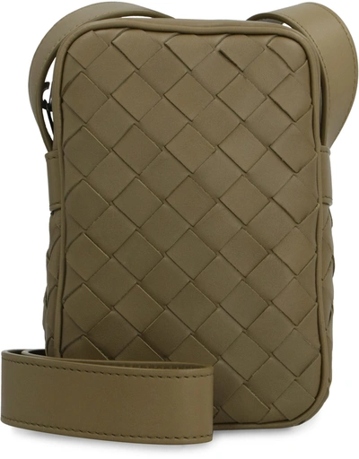 Shop Bottega Veneta Leather Smartphone Case/shoulder Bad In Brown