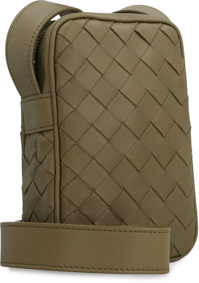 Shop Bottega Veneta Leather Smartphone Case/shoulder Bad In Brown