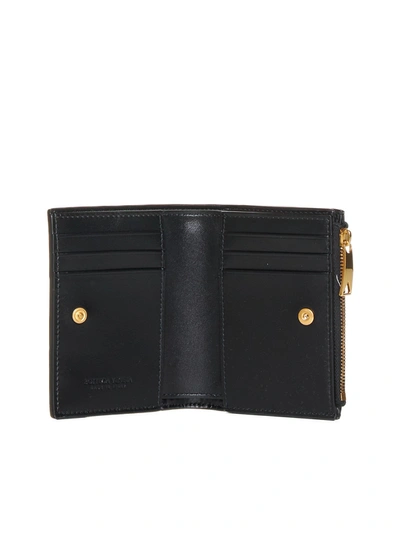 Shop Bottega Veneta Wallets In Black-gold