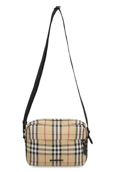 Shop Burberry Paddy Fabric Shoulder Bag In Beige