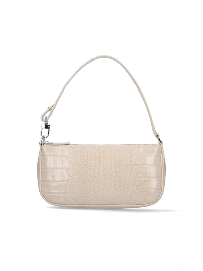 Shop By Far Cream Leather Rachel Shoulder Bag In White