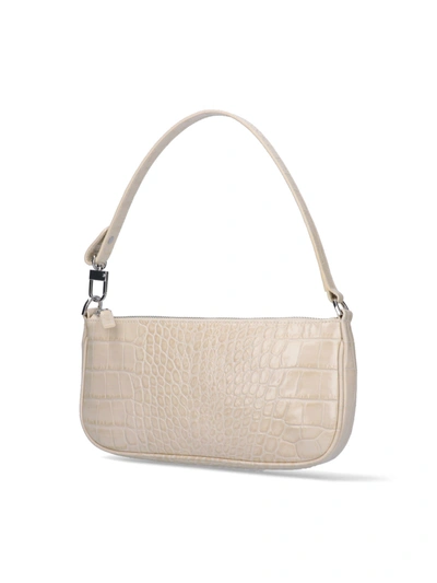 Shop By Far Cream Leather Rachel Shoulder Bag In White