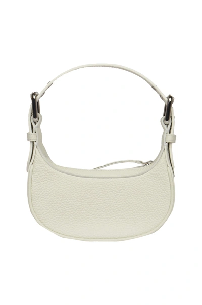 Shop By Far Mini Soho Leather Shoulder Bag In White