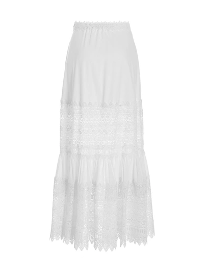 Shop Charo Ruiz Viola Long Skirt In White