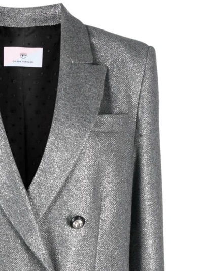 Shop Chiara Ferragni Jackets In Grey