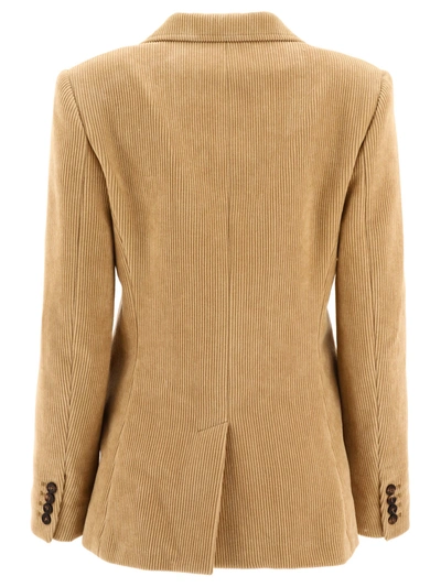 Shop Chloé Corduroy Blazer In Beige