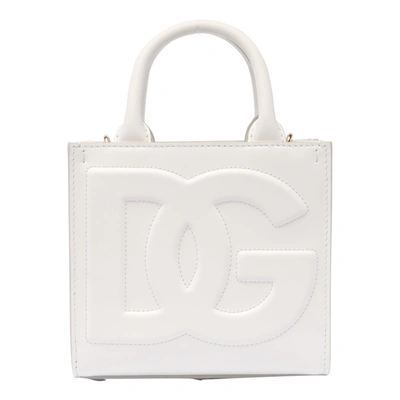 Shop Dolce & Gabbana Dg Daily Mini Shopper In White