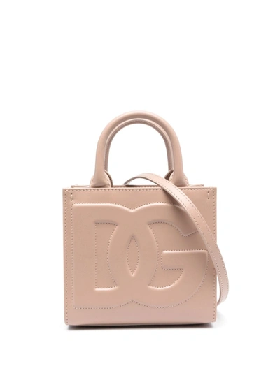 Shop Dolce & Gabbana Dg Daily Mini Leather Tote In Pink