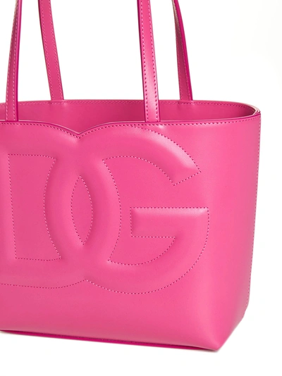 Shop Dolce & Gabbana "dg" Shoulder Bag In Fuchsia