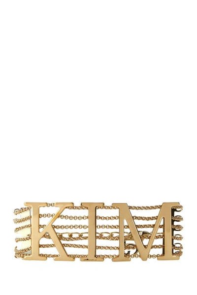 Shop Dolce & Gabbana 'kim' Gold-colored Multi-chain Chocker In Brass Woman