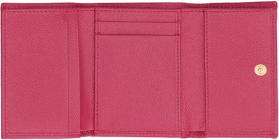 Dolce & Gabbana Small Leather Flap-over Wallet In Pink