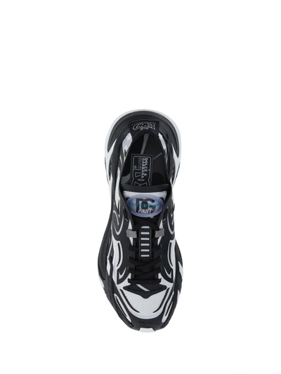 Shop Dolce & Gabbana Fast Knit Low-top Sneakers In Black