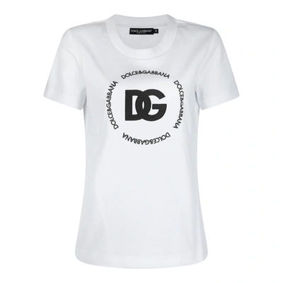 Shop Dolce & Gabbana T-shirts And Polos White In Biancoottico