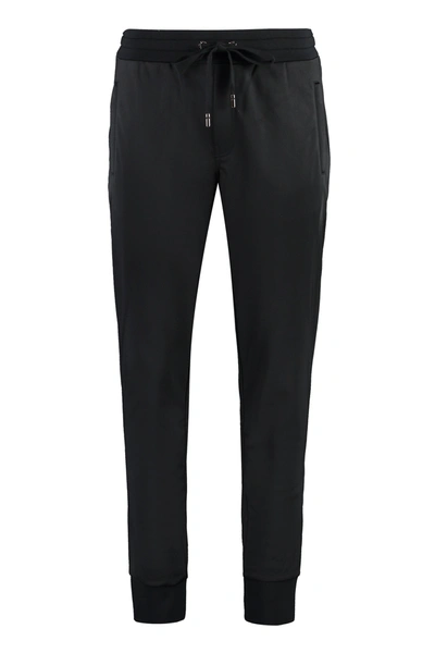 Shop Dolce & Gabbana Techno Nylon Track Pants In Black