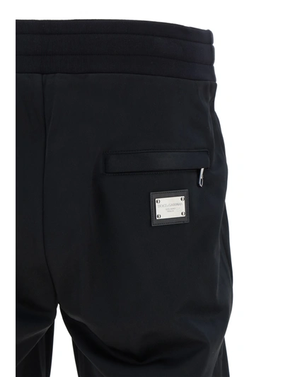 Shop Dolce & Gabbana Techno Nylon Track Pants In Black