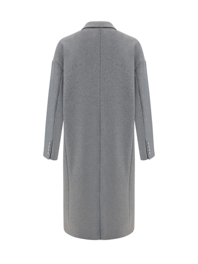 Shop Dolce & Gabbana Wool Blend Coat In Grey