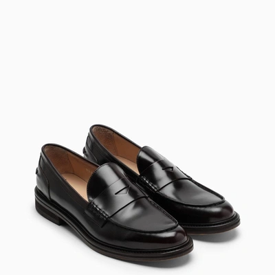 Doucal's Fringed Leather Loafers In Black