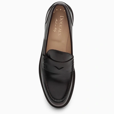 Doucal's Fringed Leather Loafers In Black