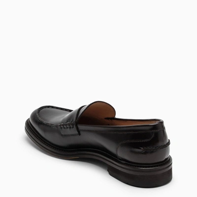 Doucal's Fringed Leather Loafers In Black