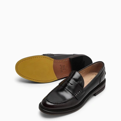 Doucal's Fringed Leather Loafers In Black