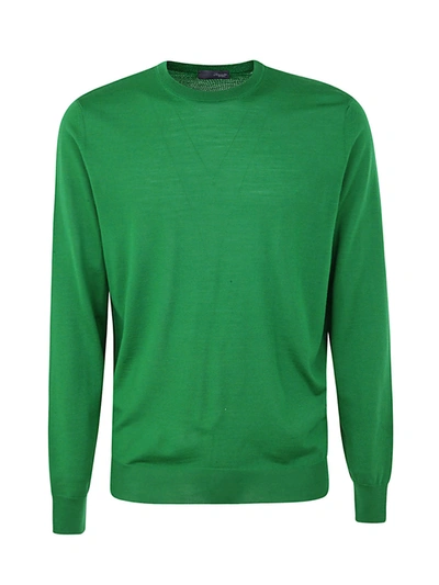 Shop Drumohr Modern Round Neck Pullover Clothing In Green