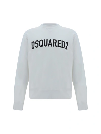 Shop Dsquared2 Cotton Crew-neck Sweatshirt In White
