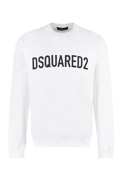 Shop Dsquared2 Cotton Crew-neck Sweatshirt In White