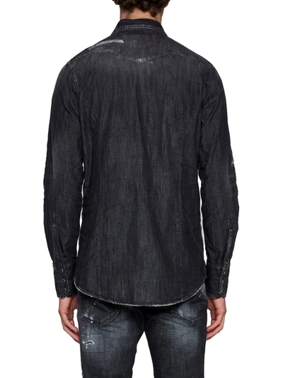 Shop Dsquared2 'classic Western' Shirt In Black