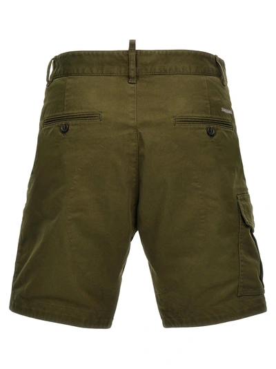 Shop Dsquared2 'sexy Cargo' Bermuda Shorts In Green