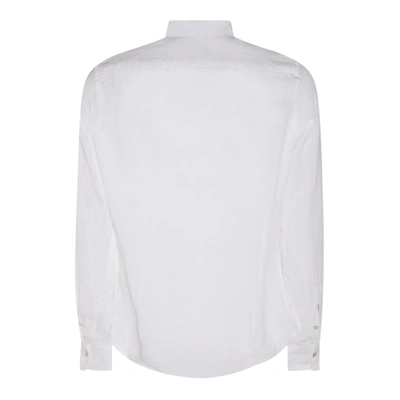 Shop Eleventy White Linen Shirt