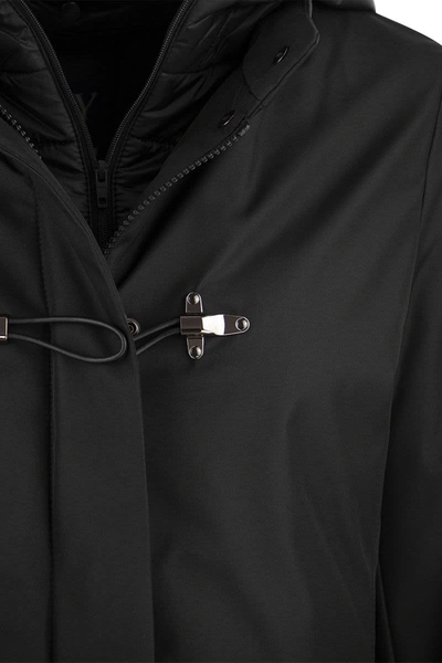 Fay Toggle - Double Front Parka In Black