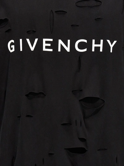 Shop Givenchy Destroyed Effect T-shirt In Black