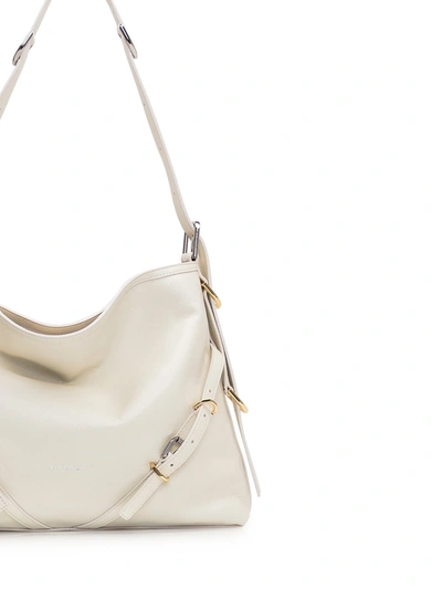 Shop Givenchy Voyou Leather Shoulder Bag In White