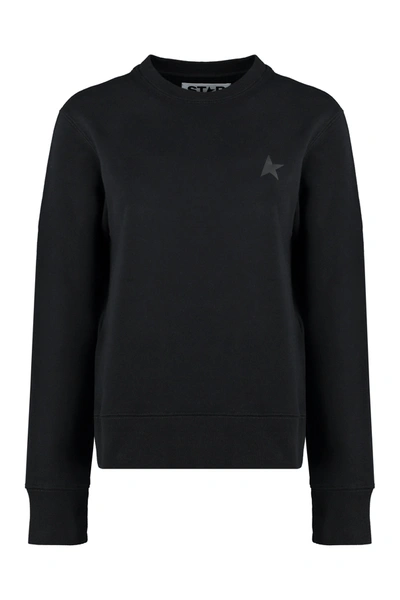 Shop Golden Goose Star Cotton Sweatshirt In Black
