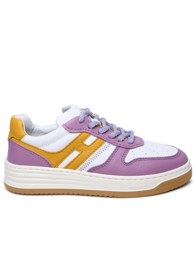Shop Hogan Sneakers In Purple/yellow