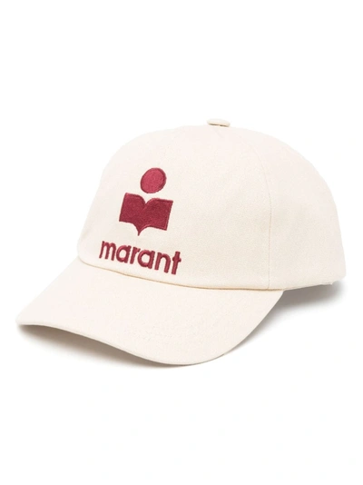 Shop Isabel Marant Hats E Hairbands In Ecru/red