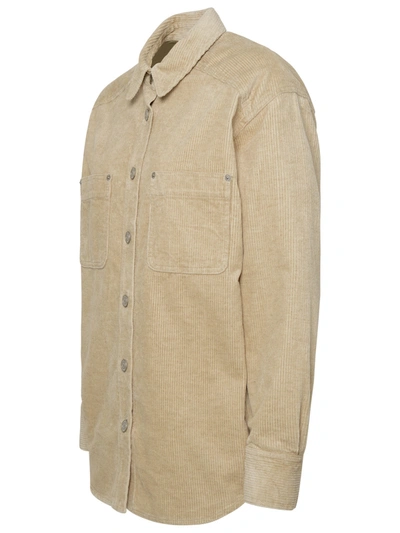 Shop Isabel Marant Étoile Beige Linen Blend Randal Shirt