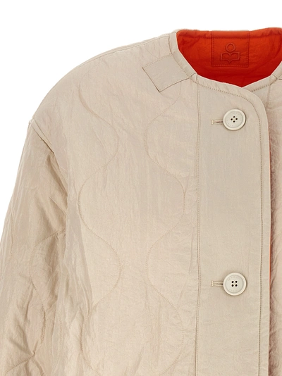 Shop Isabel Marant Étoile "nesma" Reversible Quilted Jacket In Beige