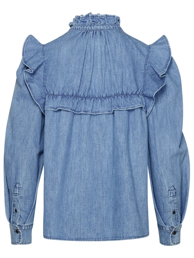 Shop Isabel Marant Étoile 'idety' Blue Cotton Shirt