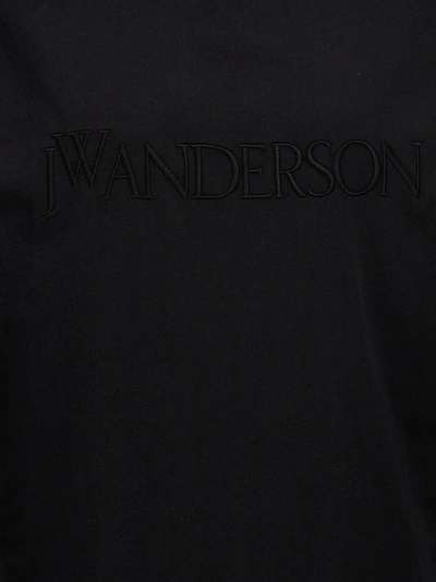 Shop Jw Anderson J.w. Anderson Logo T-shirt In Black