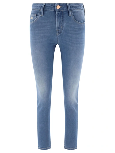 Shop Jacob Cohen "kimberly Cropped" Jeans In Blue