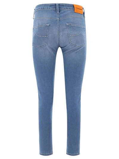 Shop Jacob Cohen "kimberly Cropped" Jeans In Blue