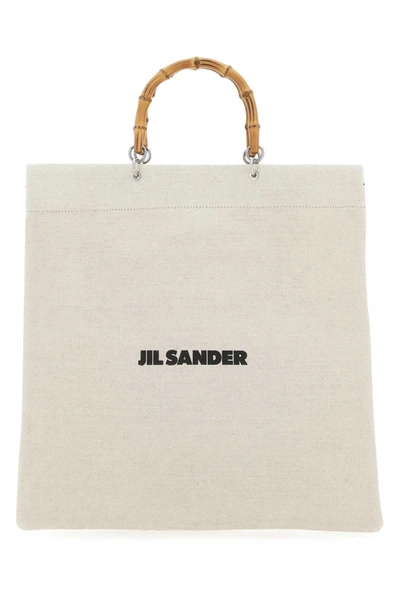 Jil Sander Bamboo Handle Tote Bag In Beige O Tan