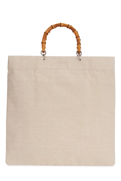 Jil Sander Bamboo Handle Tote Bag In Beige O Tan