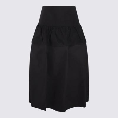 Shop Jil Sander Black Cotton Skirt