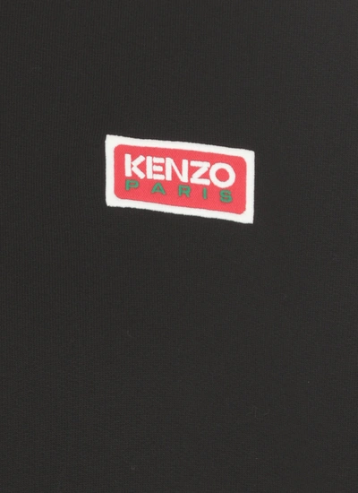 Shop Kenzo Paris Oversized Cotton Hoodie In Black