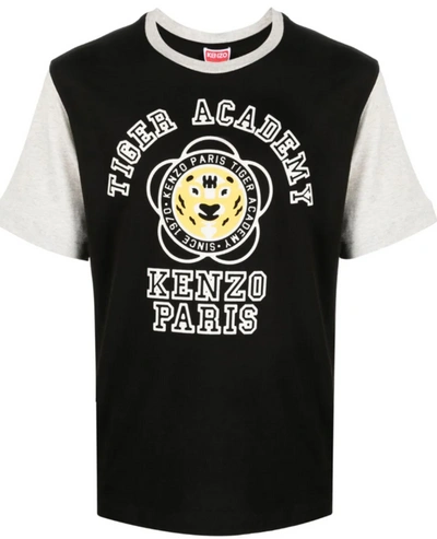 Shop Kenzo Tiger Academy Cotton T-shirt In Black